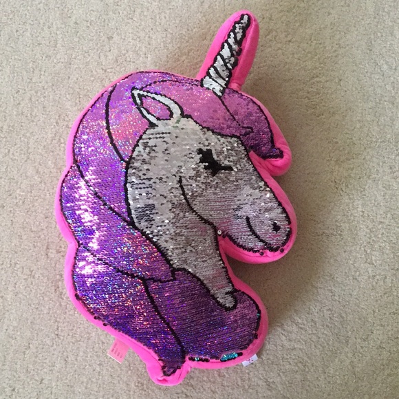 Unicorn Flip Sequin Throw Pillow from Justice - Picture 2 of 7
